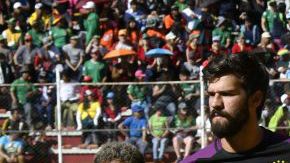 Marcelo Moreno Martins junto a los brasileños. Getty Images.
