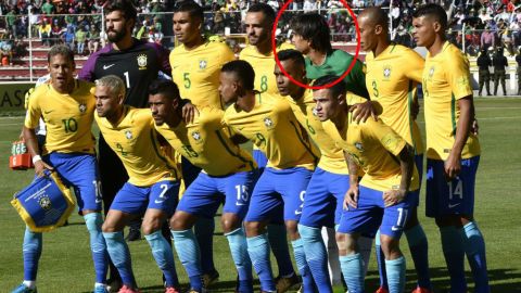 Marcelo Moreno Martins junto a los brasileños. Getty Images.