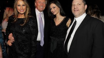 La ahjora pareja presidencial coincidió con Harvey Weinstein, acusado de acoso sexual en Hollywood.