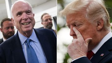 John McCain y el presidente Donald Trump han tenido diferencias en las últimas semanas.