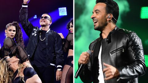 Daddy Yankee y Luis Fonsi durante sus actuaciones en el concierto de Tidal.