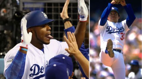 Yasiel Puig y Fernando Valenzuelas, fenómenos hispanos en diferentes eras. Getty Images