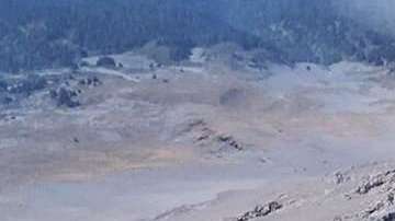 Así luce el pequeño cráter que hay al interior del "Popo".