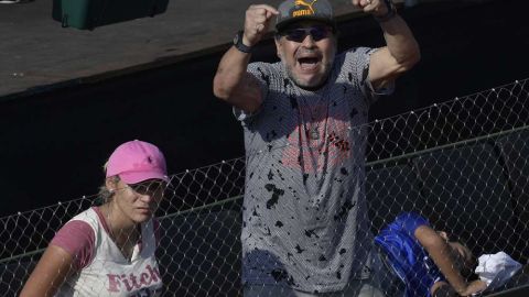 Imagen de archivo de Maradona y su hija Gianinna