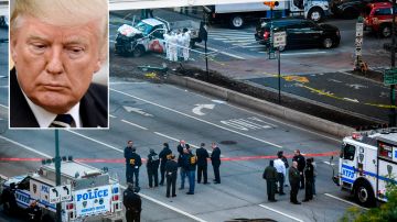 El presidente Trump tuiteó sobre el ataque en Bajo Manhattan.