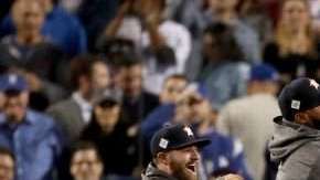 La celebración de los Astros de Houston al vencer a los Dodgers de Los Angeles. (Foto: Christian Petersen/Getty Images)