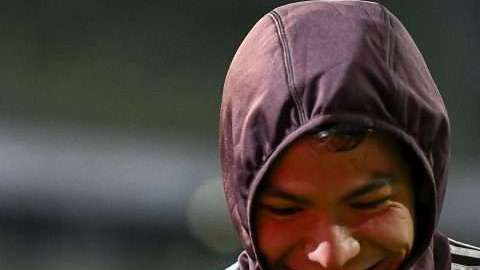 Hirving Lozano, durante un entrenamiento del Tri en la 'mini gira' europea. (Foto: Imago7/Etzel Espinosa)