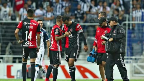 El atlista Rafael Márquez se lesionó durante el juego de vuelta de los cuartos de final ante los Rayados del Monterrey. (Foto: Imago7/ José Macías)