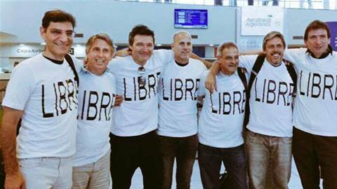 El grupo de rosarinos, antes de viajar a Nueva York.