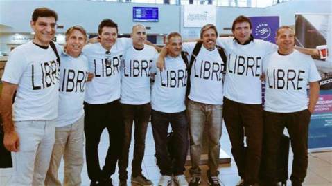 El grupo de rosarinos, antes de viajar a Nueva York.