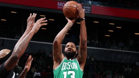 Marcus Morris completó ante Nets su mejor partido de la temporada.