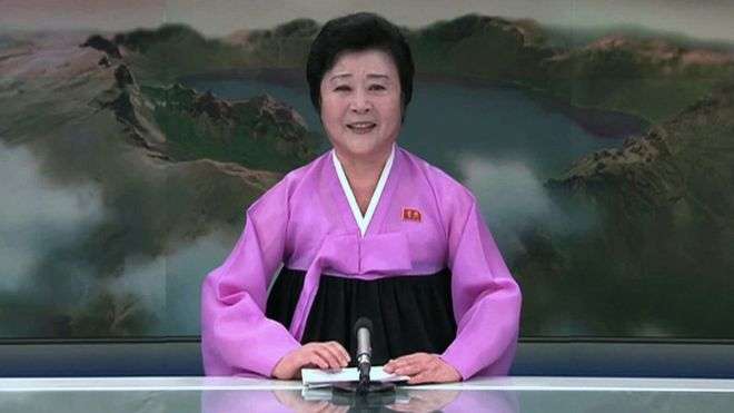 Ri Chun-hee ha llorado, reído y gritado en la Televisión Central de Corea del Norte durante más de 40 años./Getty