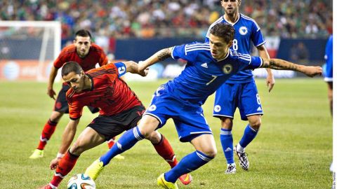 Imagen de archivo del duelo entre México y Bosnia en 2014