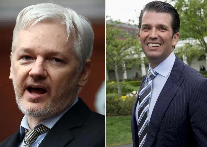 Donald Trump Jr. mantuvo comunicación con una cuenta oficial de Wikileaks, de Julian Assange.