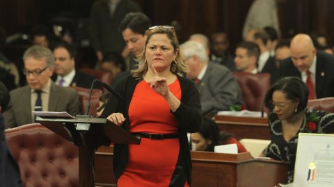 Presidenta del Concejo Melissa Mark-Viverito durante su ultima audiencia en City Hall.