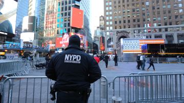 Seguridad en Times Square dias antes de la celebracion del nuevo año