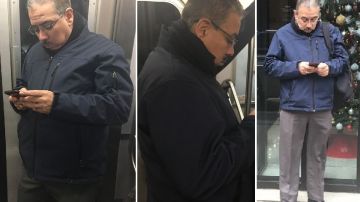 El NYPD divulgó imágenes del sospechoso en el tren.