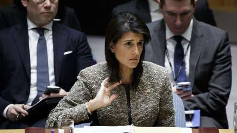 Nikki Haley, embajadora de Estados Unidos ante la ONU