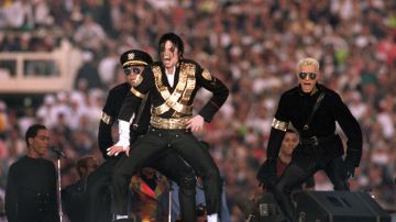Michael Jackson en el Super Bowl XXVII.