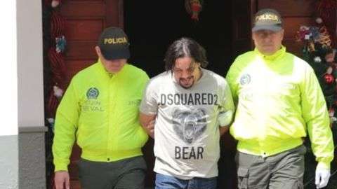 Juan Carlos Mesa al momento de su detención. Crédito: Alcaldía de Medellín