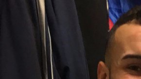 Christopher "Pitufo" Diaz antes de la pelea.