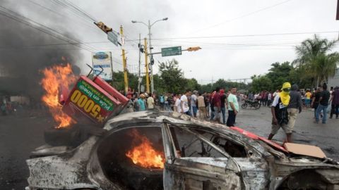 Ciudades como Tegucigalpa y San Pedro Sula fueron escenarios de escenas violentas.