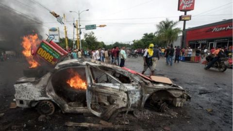 Ciudades como Tegucigalpa y San Pedro Sula fueron escenarios de escenas violentas.