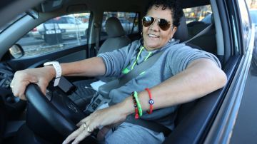 Taxista dominicana Belkis Polanco en su carro.
Mujeres taxistas en la Ciudad de Nueva York.
