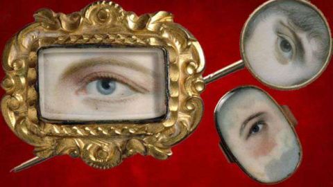 Broches, alfileres, anillos... toda clase de joyas con ojos de personas amadas.