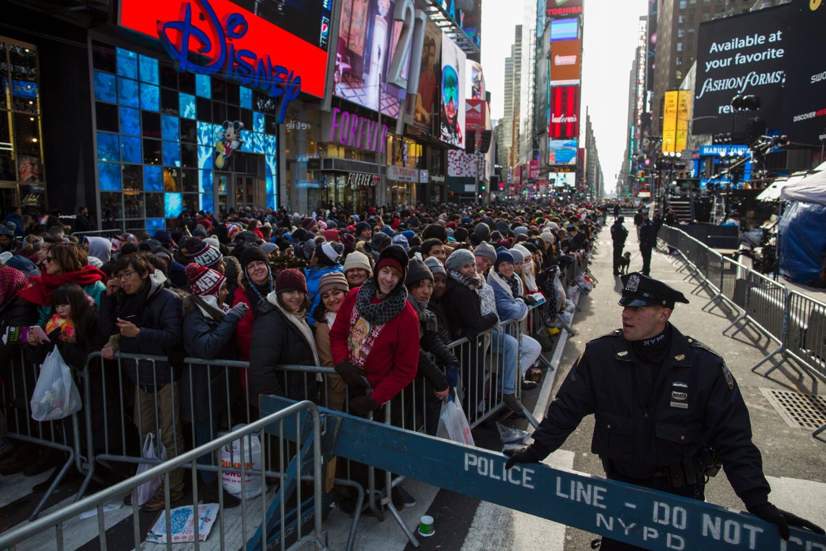 Al menos dos millones de personas se congregarán en Times Square.