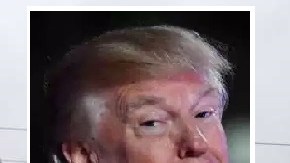 El presidente Trump habló de infraestructura, antes que lamentar el percance.