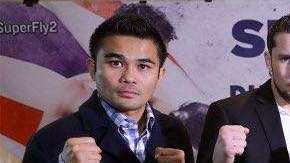 De izquierda a derecha, Brian Viloria, Carlos Cuadras, 'Gallo' Estrada y McWilliams Arroyo, participantes en una función de pequeños gigantes el 24 de febrero en Los Ángeles.