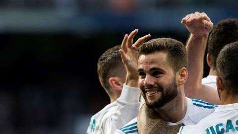 Celebración del Real Madrid de un gol de José Ignacio Fernández "Nacho" al Deportivo. (Foto: EFE/ Rodrigo Jimenez)