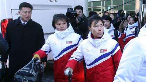 Las jugadoras de Corea del Norte. EFE