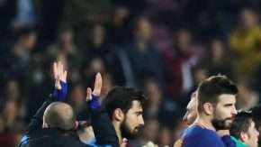 El FC Barcelona venció al RCD Espanyol en el Camp Nou, para meterse a la semifinal de la Copa del Rey. Foto: EFE/Alejandro García)