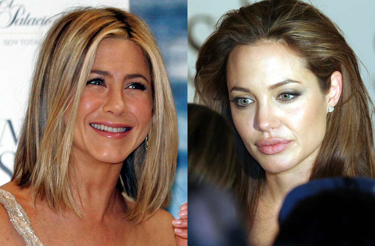 Foto del momento incómodo entre Angelina Jolie y Jennifer Aniston en los Golden Globes El