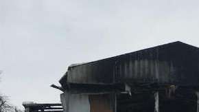 Casa de la familia Sweet , completamente calcinada.