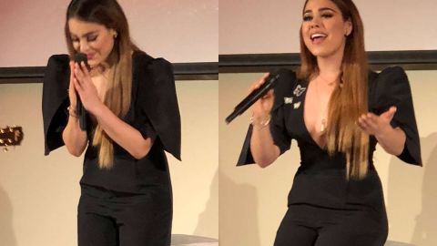 Danna Paola le rindió tributo a José José durante la presentación de la serie