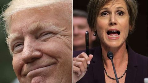 El presidente Trump despidió a Yates en enero de 2017.