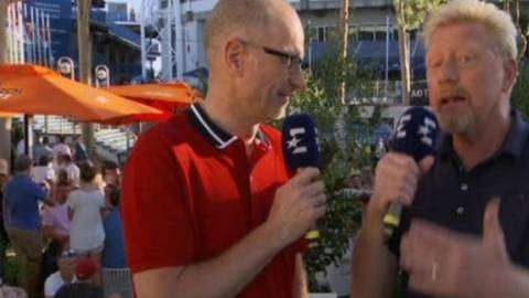 Boris Becker llamo la atención por un enorme bulto en su brazo