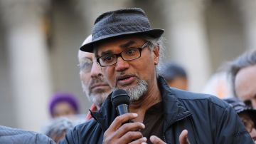 NEW YORK, NY - MARCH 09:  Immigration activist Ravi Ragbir attends a Solidarity Rally Against Deportation at Foley Square near the Immigration and Customs Enforcement (ICE), office on March 9, 2017 in New York City. Ragbir went for his annual check-in with ICE, facing possible deportation because of a 2001 wire fraud conviction. The green card holder from Trinidad and 26-year resident of the United States is the director of the New Sanctuary Coalition, a network of interfaith congregations and activists trying to protect immigrant families from detention and deportation. He is married to an American and has an American daughter, but his previous conviction makes his green card subject to annual review. At his check-in, ICE told him to report back to them a month later.  (Photo by John Moore/Getty Images)