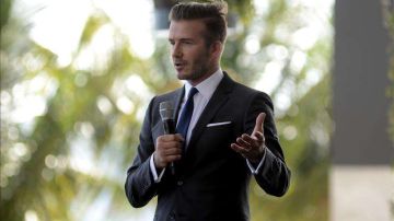 El exfutbolista David Beckham presentó el proyecto en 2014.  EFE
