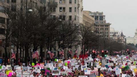 Las calles de Washington estaban abarrotadas de manifestantes.