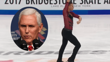 El patinador Adam Rippon no quiere saber nada de Pence. Getty Images y YouTube.