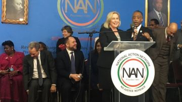 Los principales líderes políticos de la ciudad acudieron al evento de Al Shapton en el Nacional Action Network, incluyendo la Kirsten Gillibrand.
