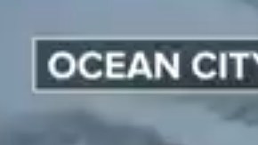 La tormenta en Ocean City, Maryland.