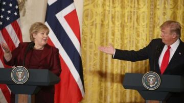 Los comentarios de Donald Trump llegaron un día después de que el presidente elogió a Noruega durante una visita de su primera ministra, Erna Solberg.
