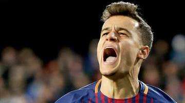Coutinho marcó su primer gol con Barcelona. EFE