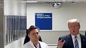 "Es triste que algo así pueda pasar", señaló el presidente en su visita al hospital