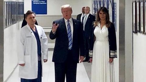 "Es triste que algo así pueda pasar", señaló el presidente en su visita al hospital